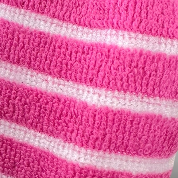 Anthropologie Terry Stripe Knotted Headband in Pink White NEW Preppy Spring Pool - Picture 4 of 7